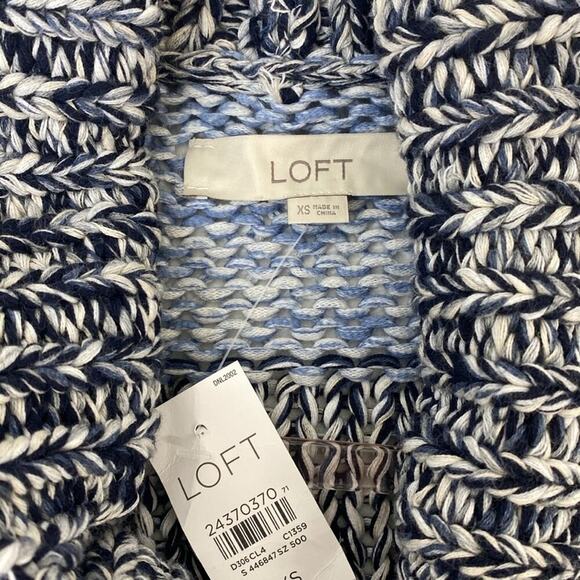 Loft Open Knit Cardigan Nautical Women's XS - Picture 10 of 14